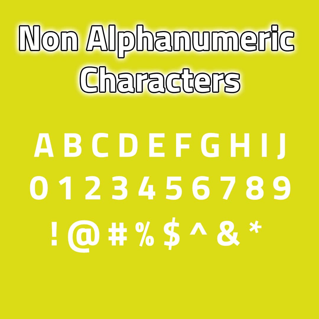 what is a non alphanumeric character